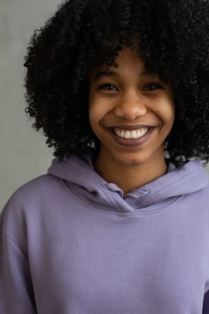 Women's Oversized Purple Hoodie - Image 3